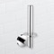 Round Chrome Vertical Toilet Paper Holder